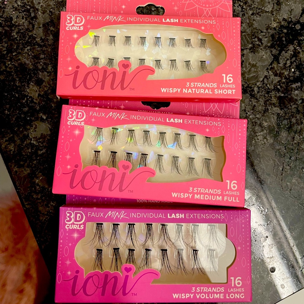 3D Individual Lash Extension * Faux Mink * set of short, medium and long
